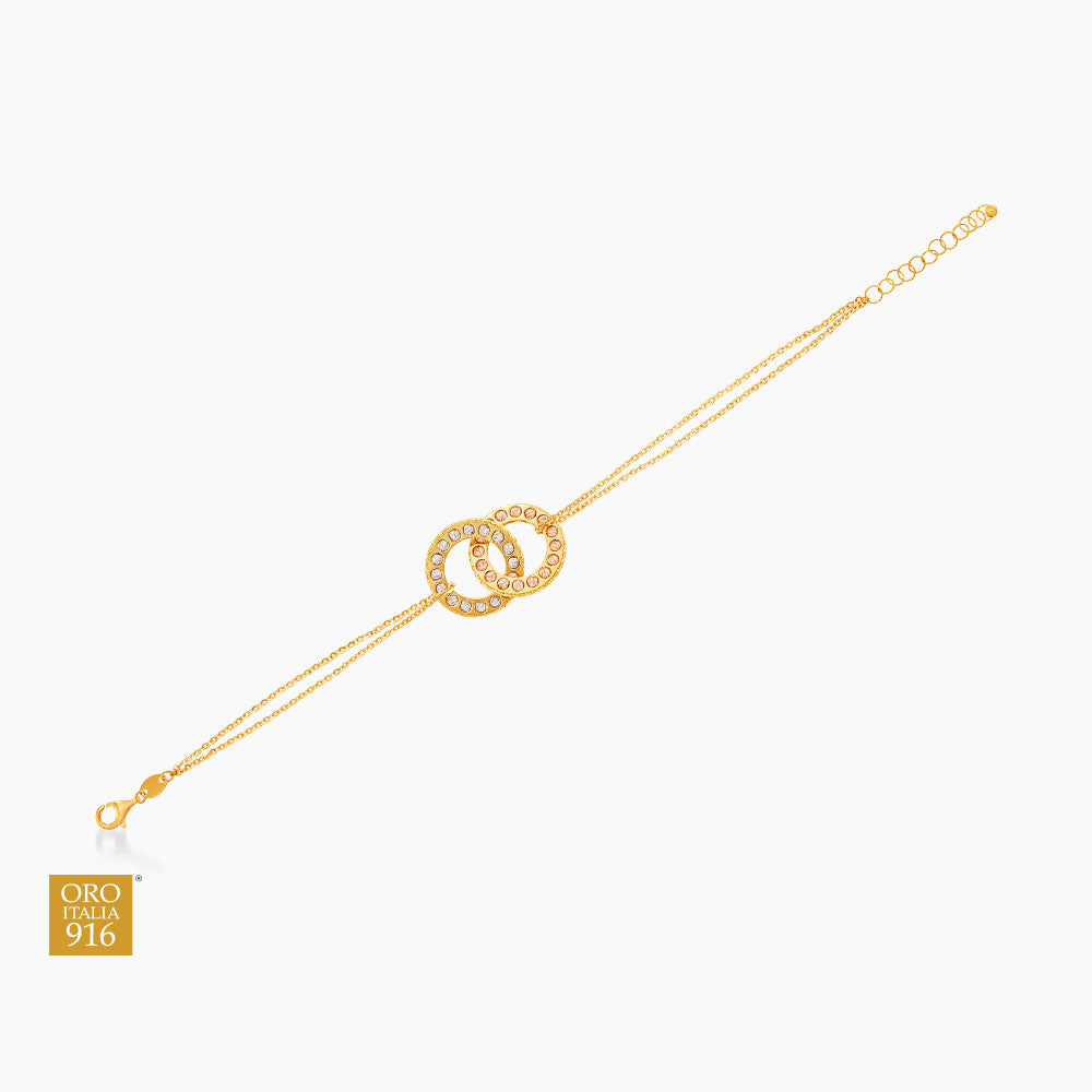 Oro Italia 916 Yellow, White and Rose Gold Bracelet GW52041024-TI (22K Gold)