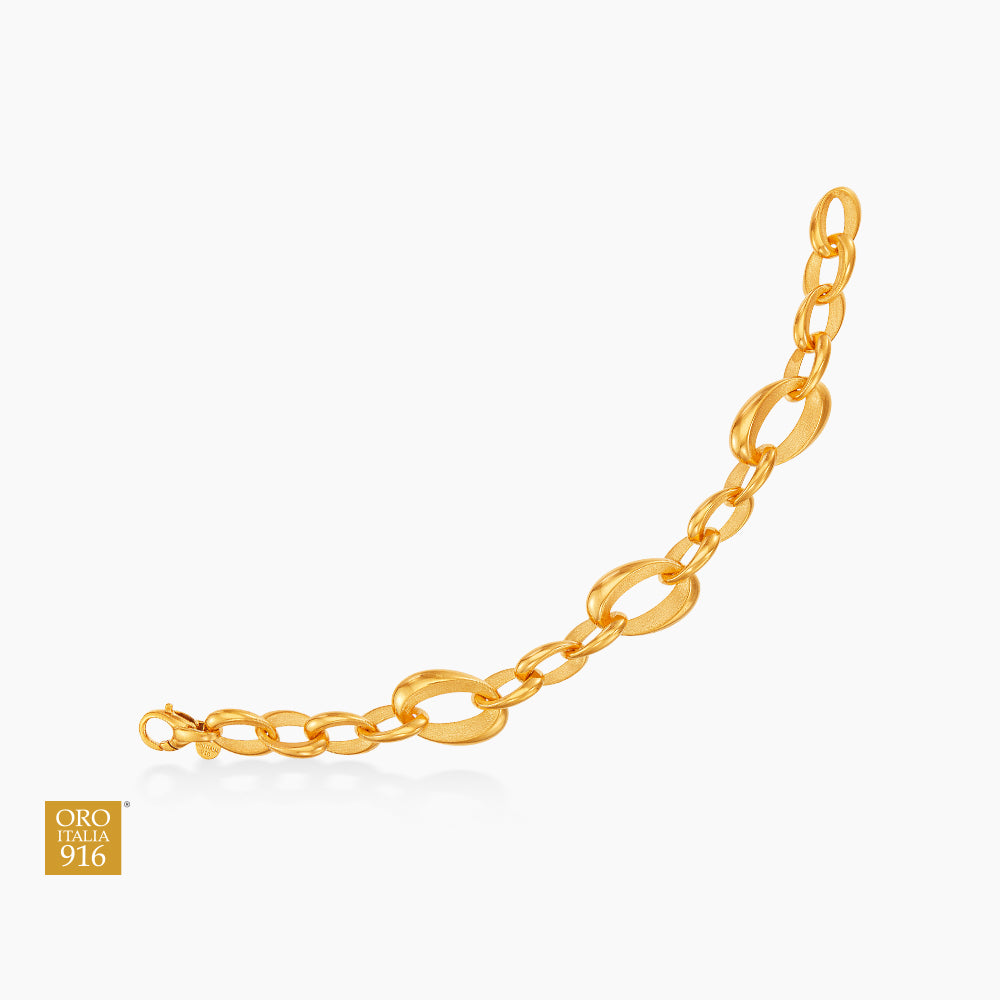 EMMA | Oro Italia 916 Yellow and White Gold Bracelet GW52701124 (22K Gold)