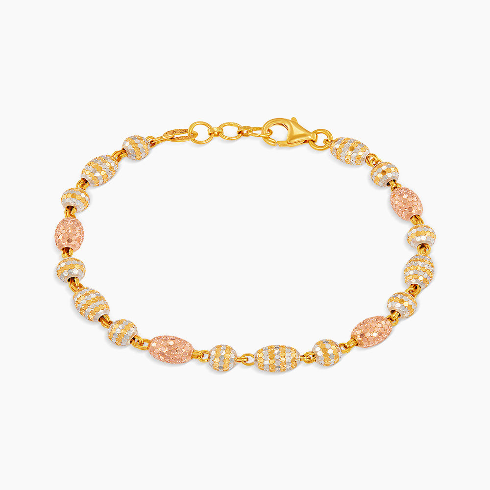 Oro Italia 916 Yellow White and Rose Gold Bracelet GW52751224-TI (22K Gold)