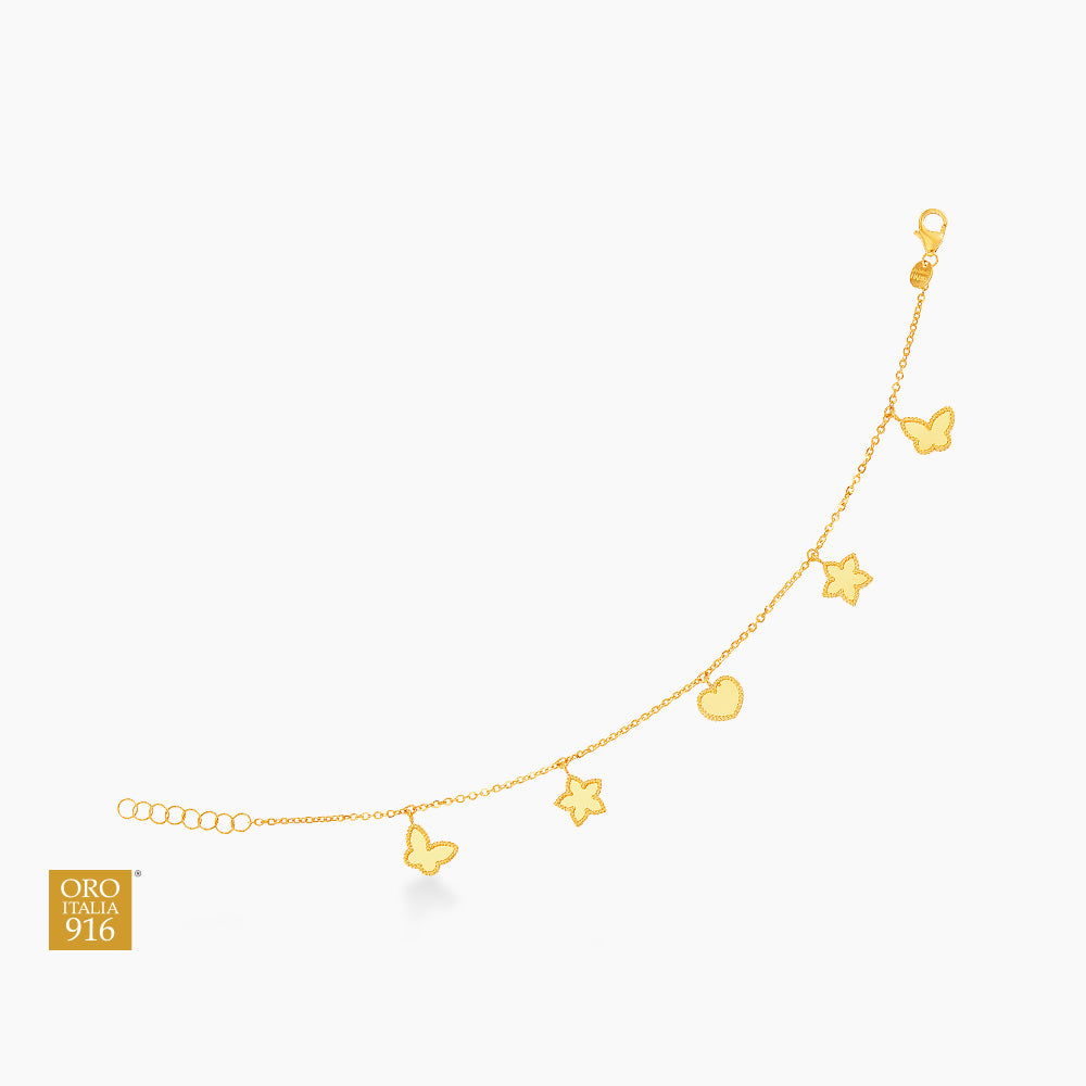 Oro Italia 916 Yellow Gold Bracelet GW53190425 (22K Gold)