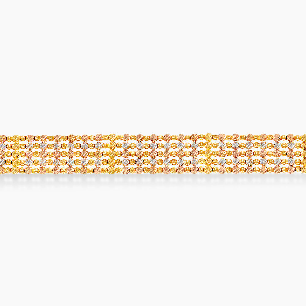 Oro Italia 916 Yellow, White and Rose Gold Bracelet GW54741125-TI (22K Gold)
