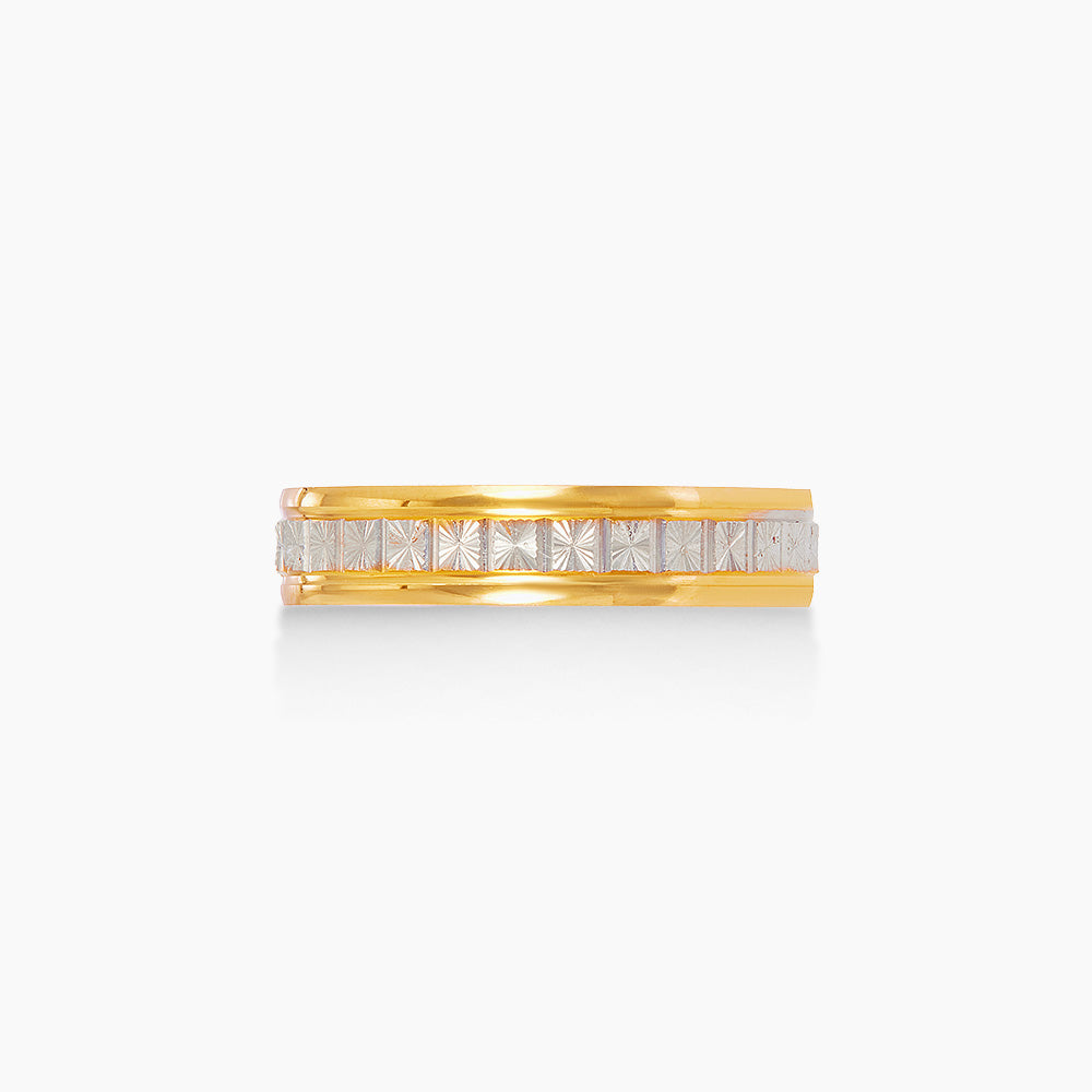 Oro Italia 916 Yellow and White Gold Ring GR62300526(YW)-BI (22K Gold)