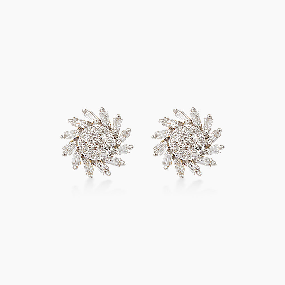 Tapered and Diamond Earrings in 375/9K Yellow Gold 275310626(E)
