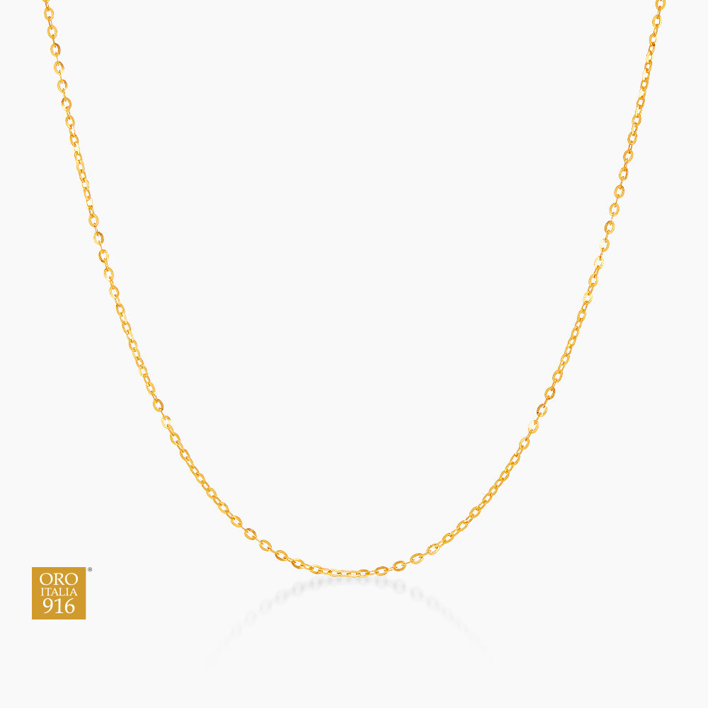 Oro Italia 916 Yellow Gold Necklace GC20820526(040Y) (22K Gold)