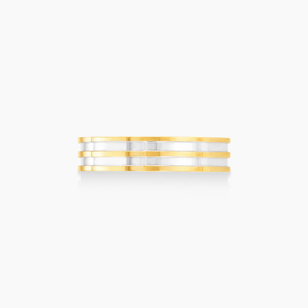 Oro Italia 916 Yellow and White Gold Ring GR0000930322(L)