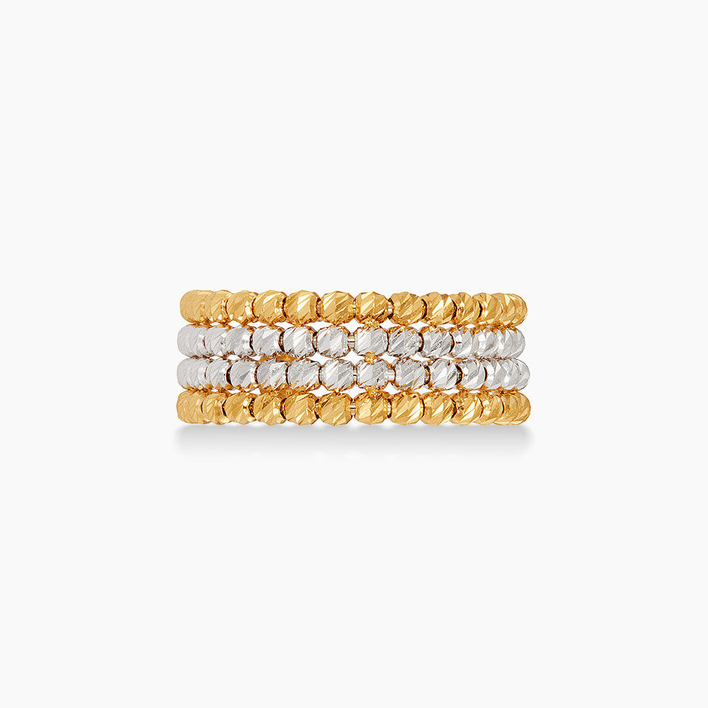 Oro Italia 916 Yellow and White Gold Ring GR61980326(YW)-BI (22K Gold)