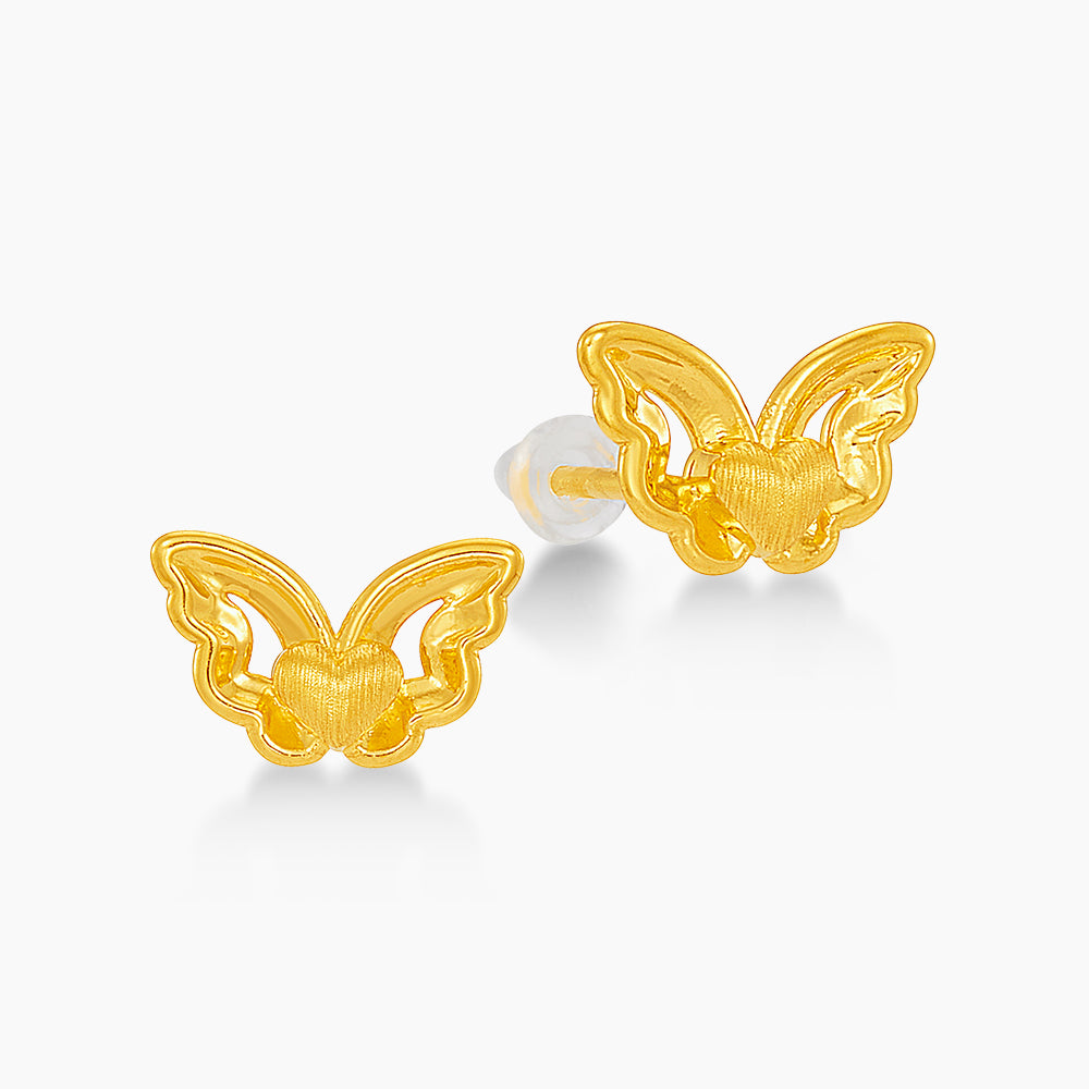 999/24K Yellow Gold Earrings 9300011Y