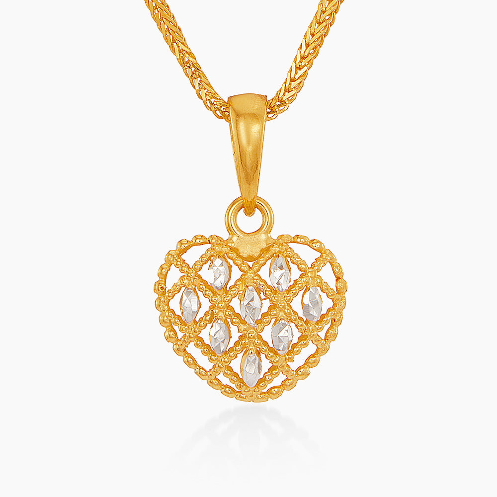 916/22K Yellow and White Gold Pendant 6400020YWSS