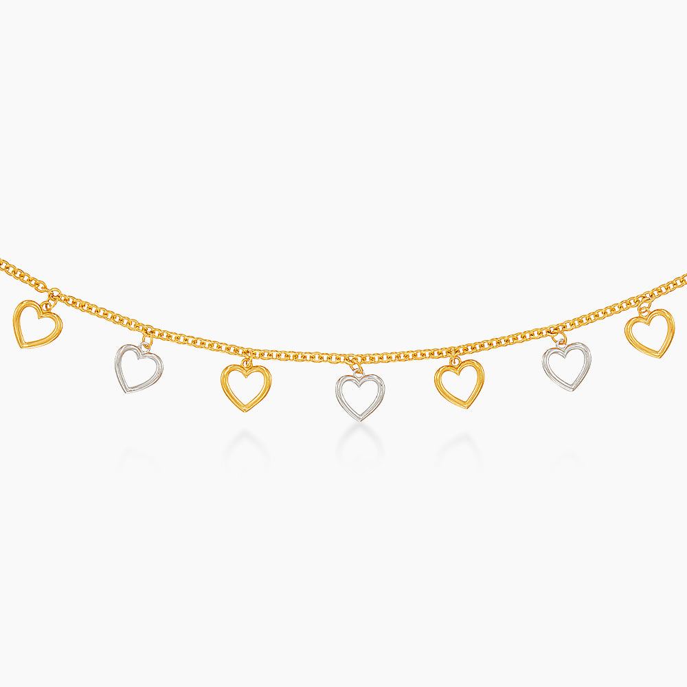 Oro Italia 916 Yellow and White Gold Bracelet (for baby) GW53871025(YW)BBY-BI (22K Gold)