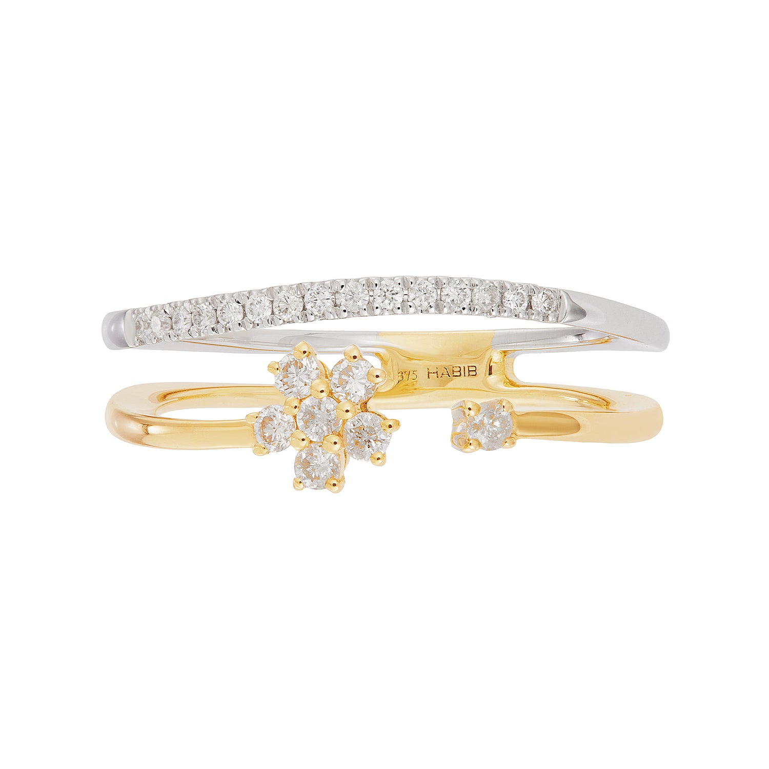 Diamond Ring in 375/9K Yellow and White Gold 274370126