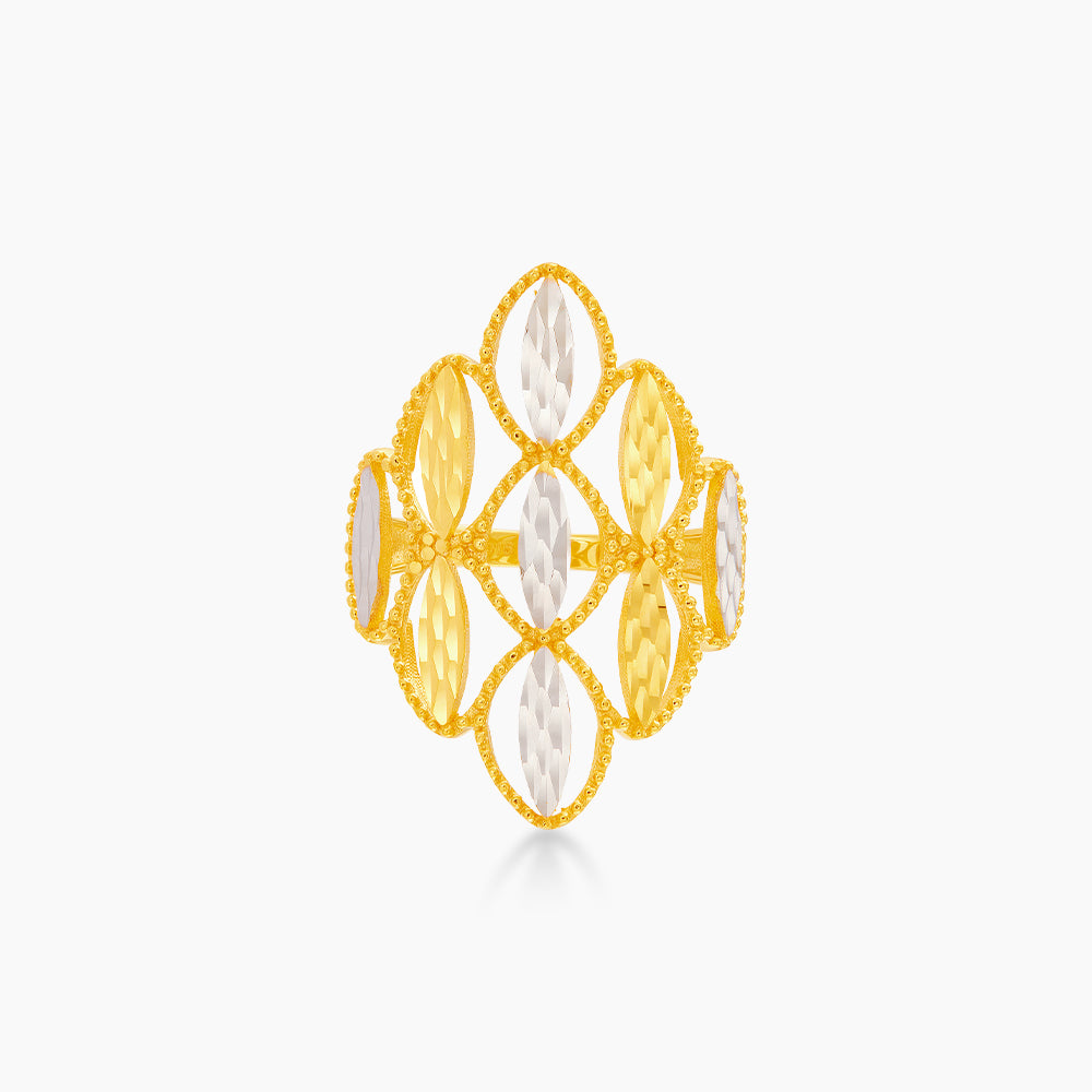916/22K Yellow and White Gold Ring KF29560625-BI