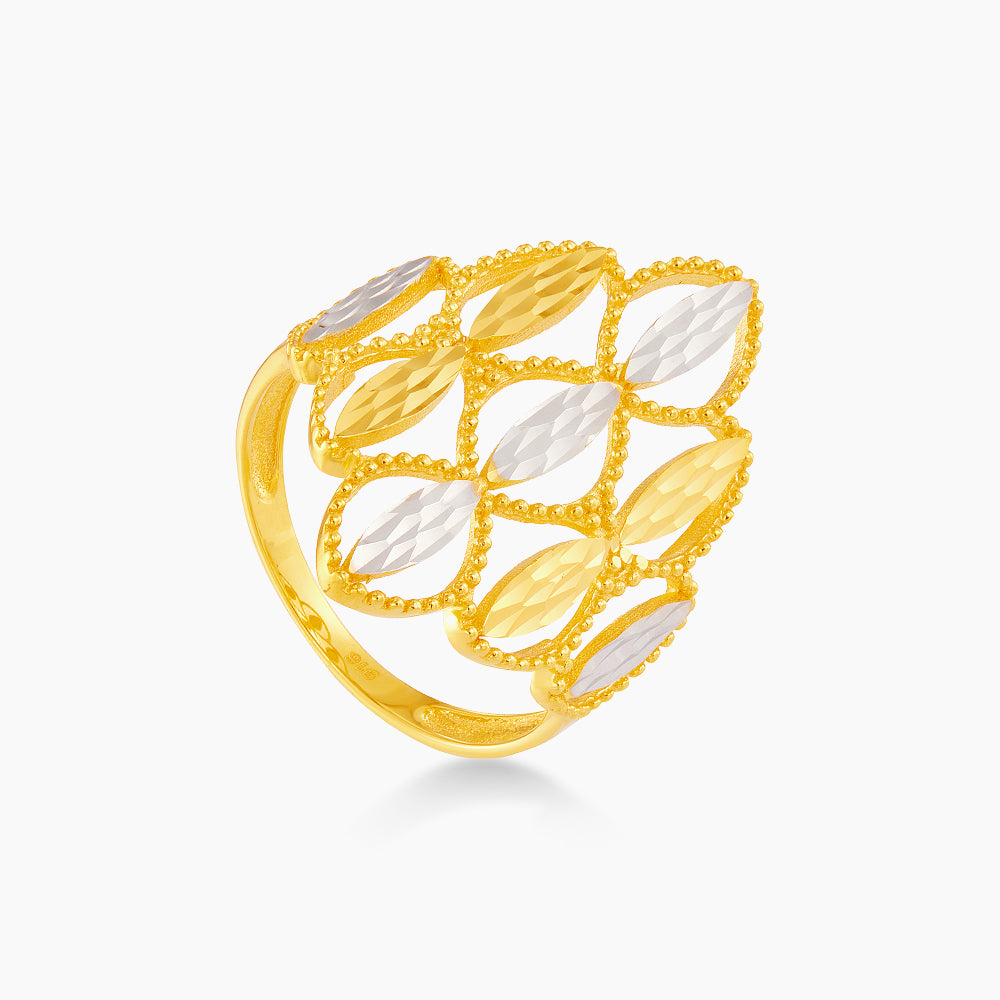 916/22K Yellow and White Gold Ring KF29560625-BI
