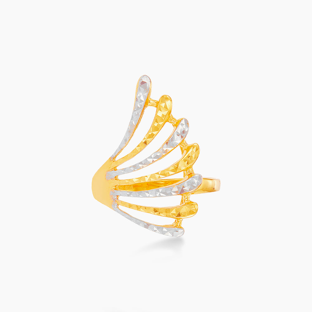 916/22K Yellow and White Gold Ring KF29620625-BI