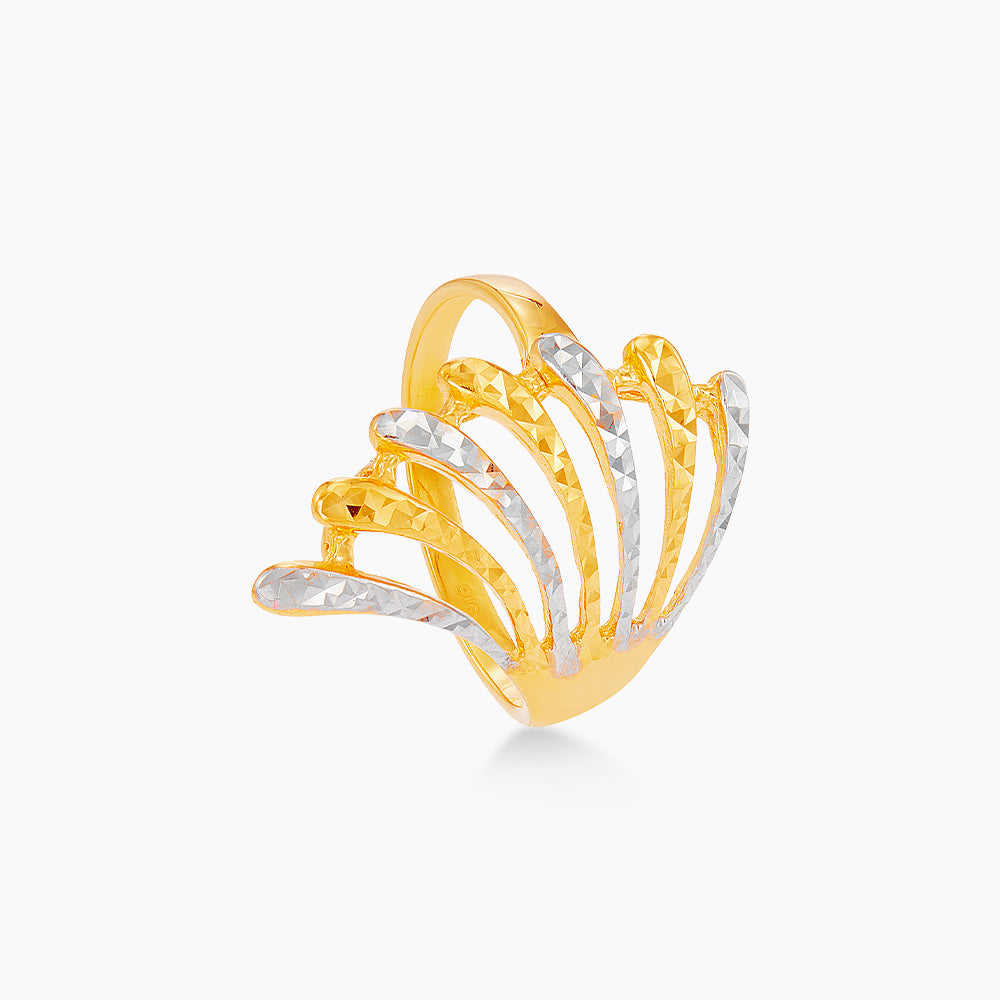 916/22K Yellow and White Gold Ring KF29620625-BI