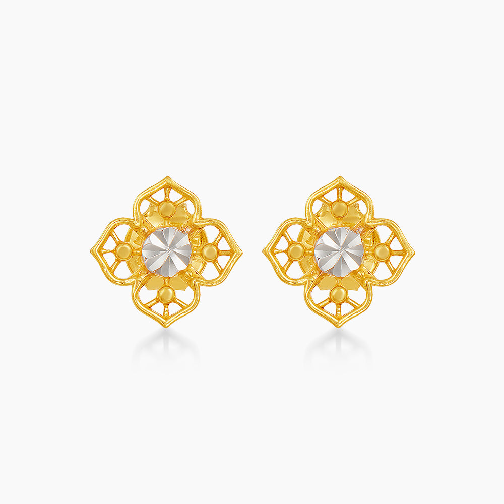 916/22K Yellow and White Gold Earrings 6300032YW