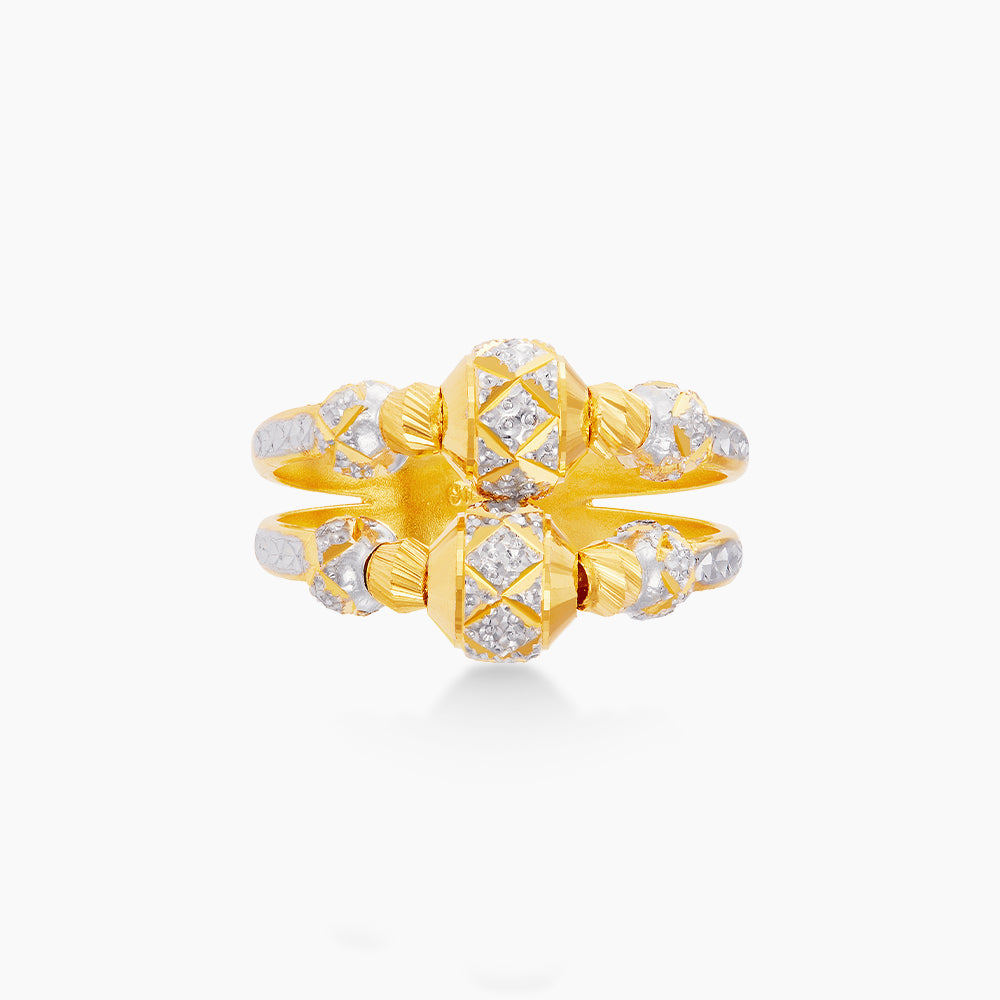 916/22K Yellow and White Gold Ring LGR010125(2)-BI