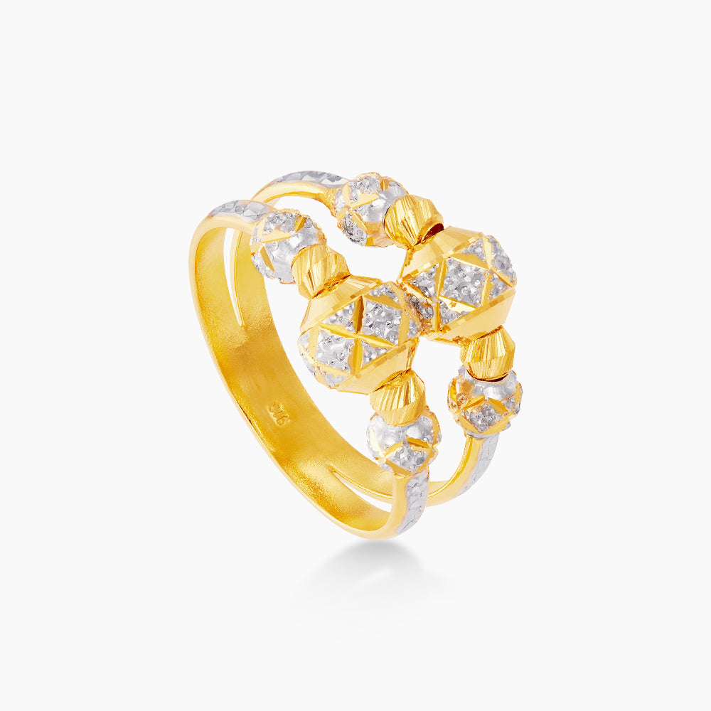 916/22K Yellow and White Gold Ring LGR010125(2)-BI