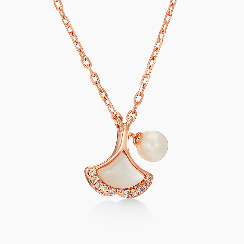 925 Diamond and Mother Of Pearl Necklace 561730826
