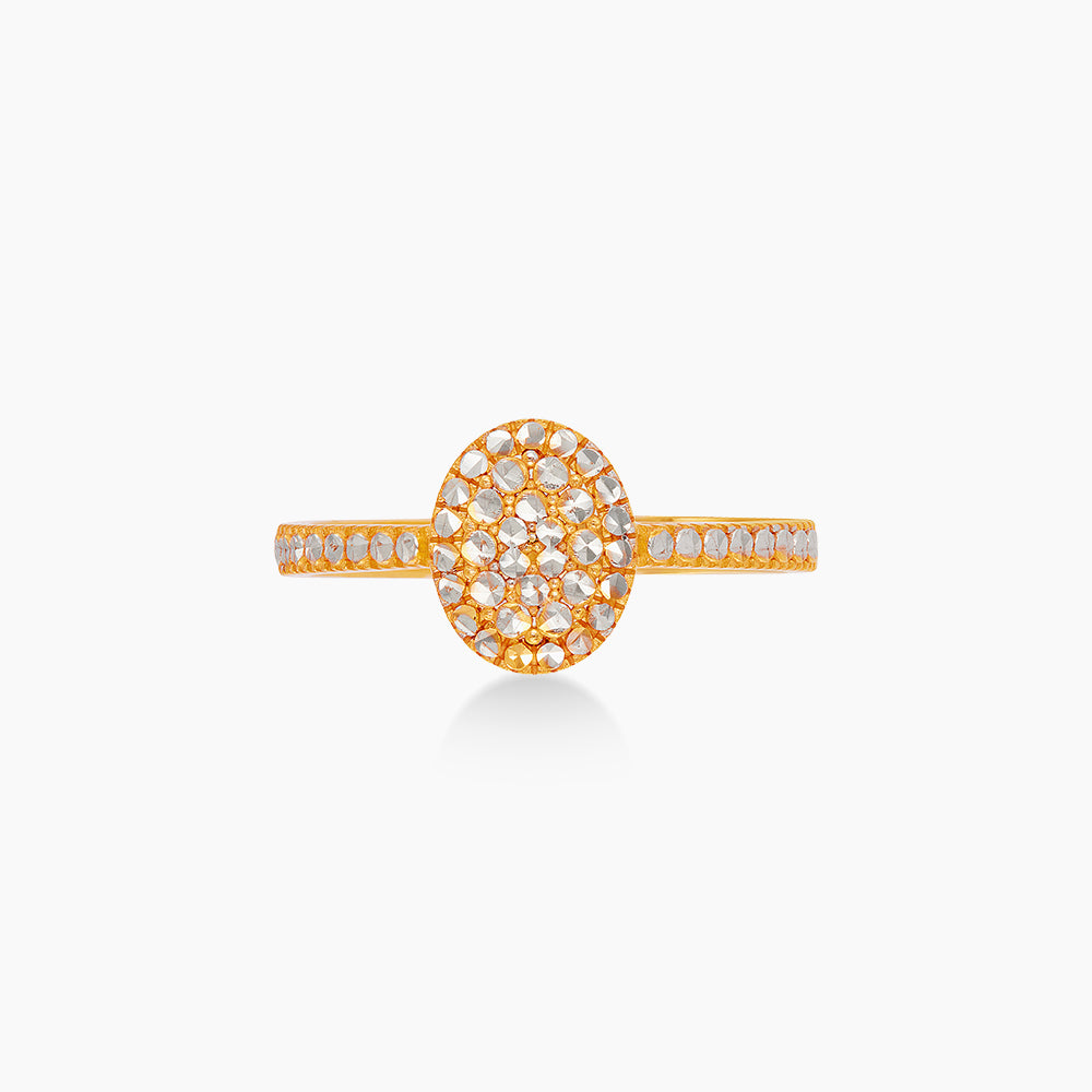 Oro Italia 916 Yellow and White Gold Ring GR61611225(YW)-BI (22K Gold)