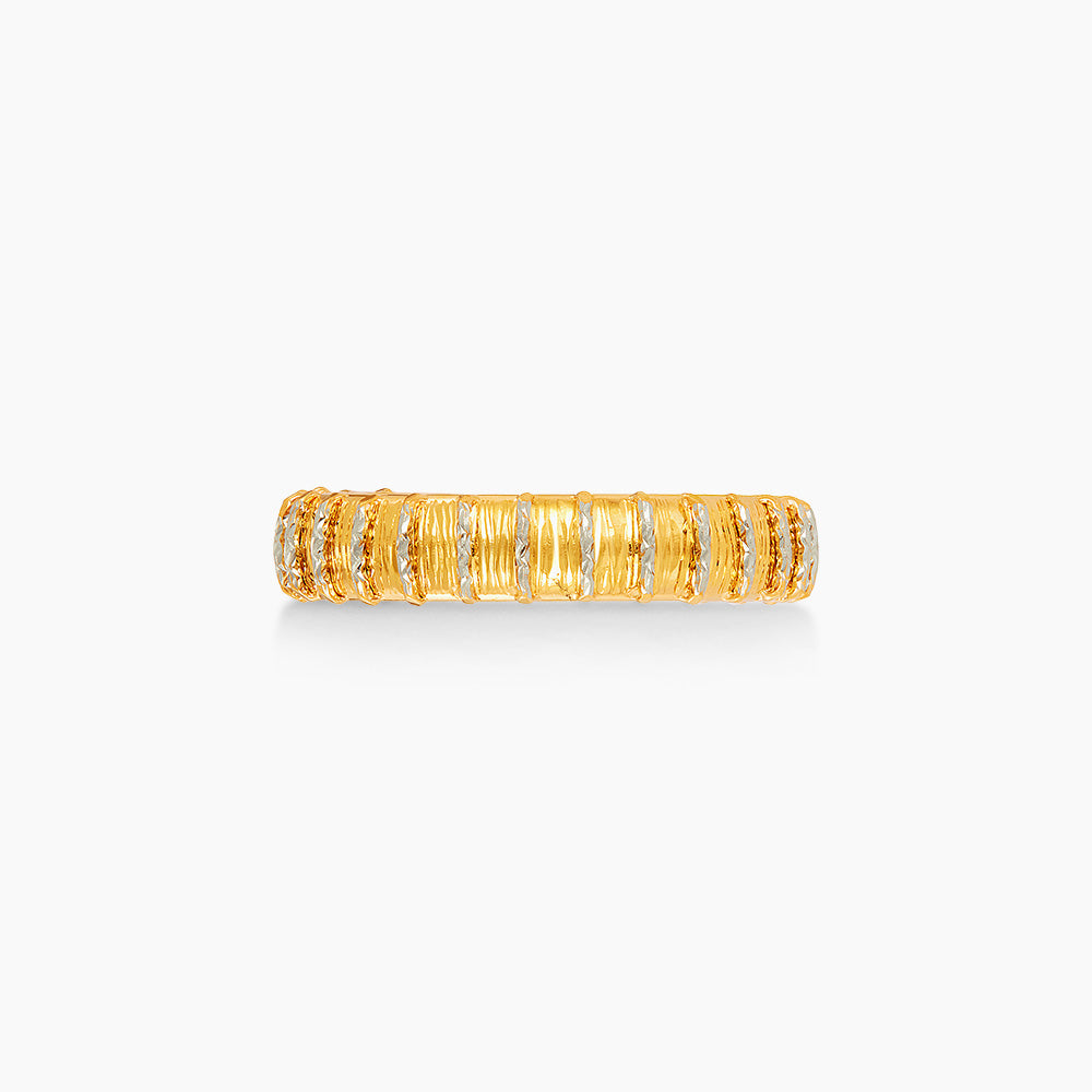 Oro Italia 916 Yellow and White Gold Ring GR62120426(4YW)-BI (22K Gold)