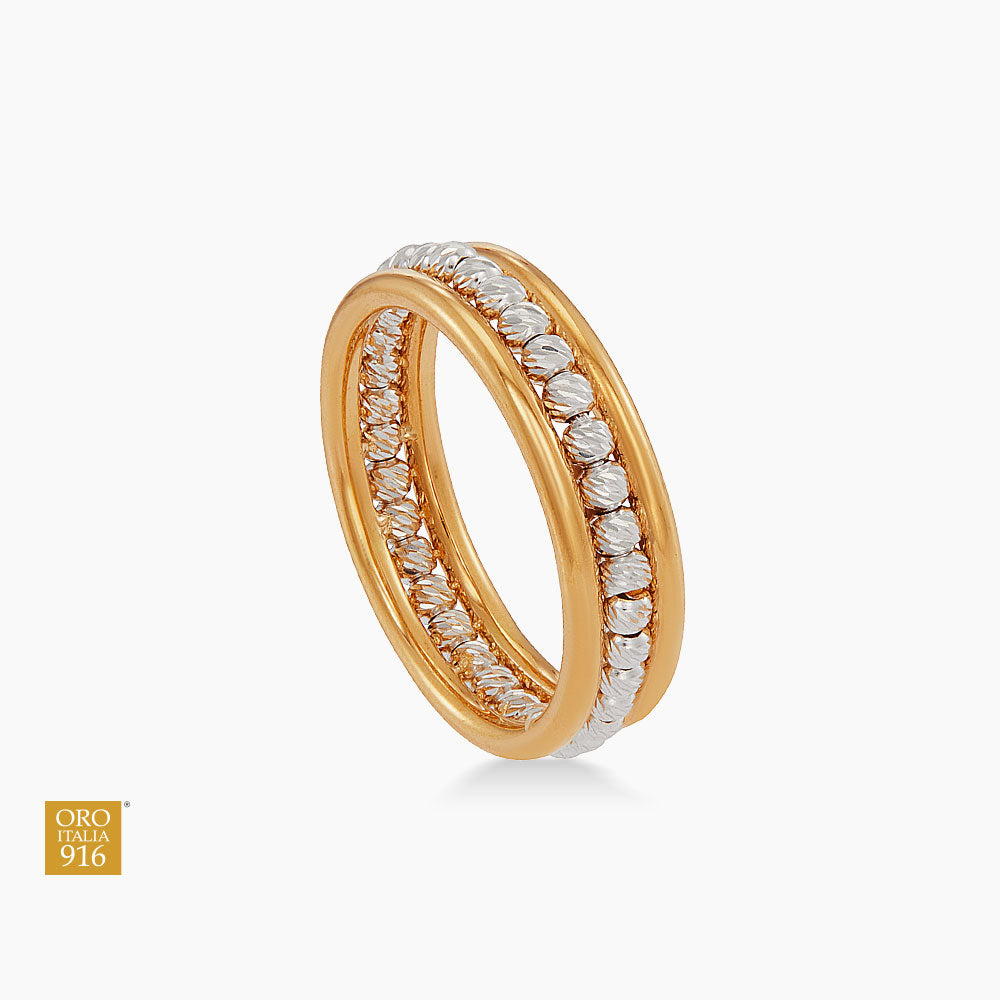 Oro Italia 916 Yellow and White Gold Ring GR44190720-BI (22K Gold)