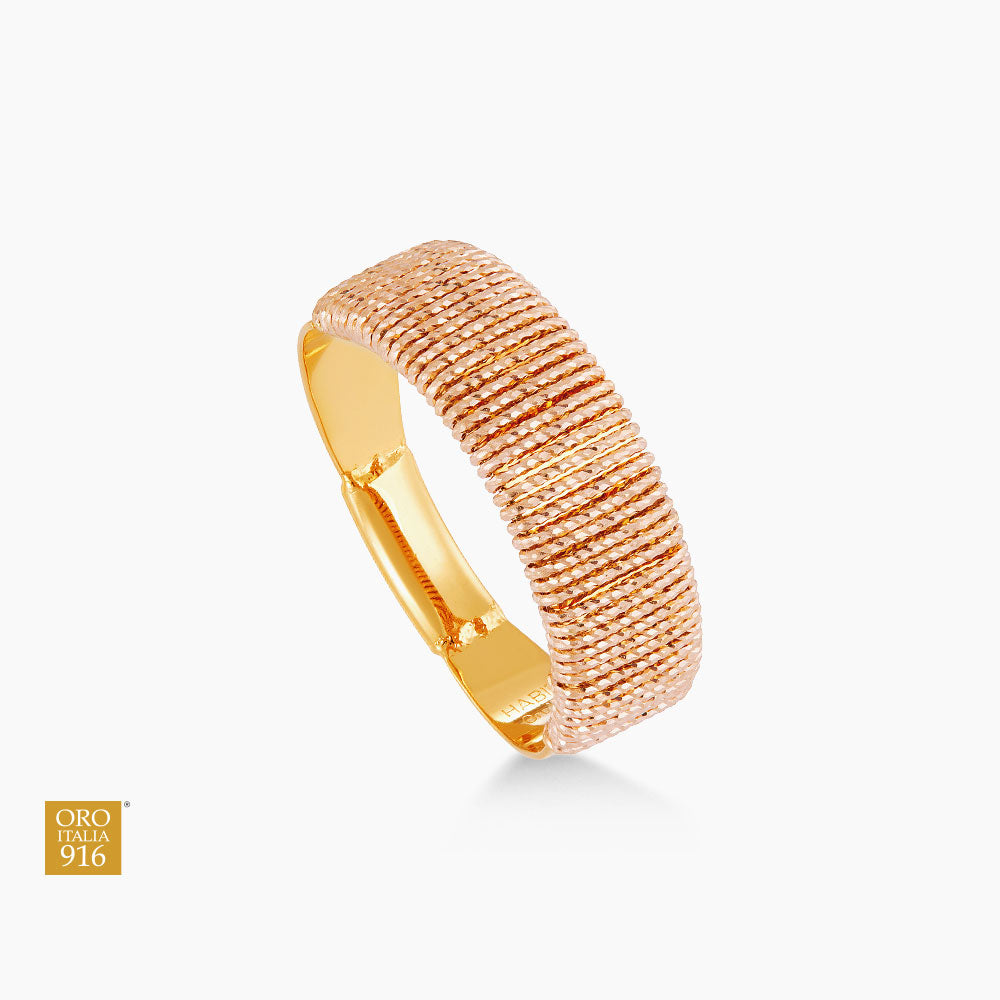 SICILIA | Oro Italia 916 Rose and Yellow Gold Ring GR60581025(RY)-BI (22K Gold)