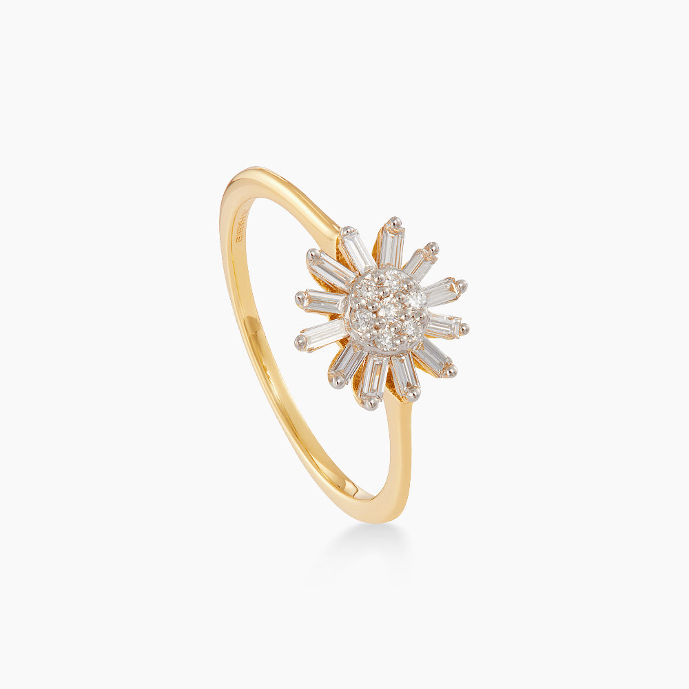 Baguette and Diamond Ring in 375/9K Yellow Gold 275300626(R)