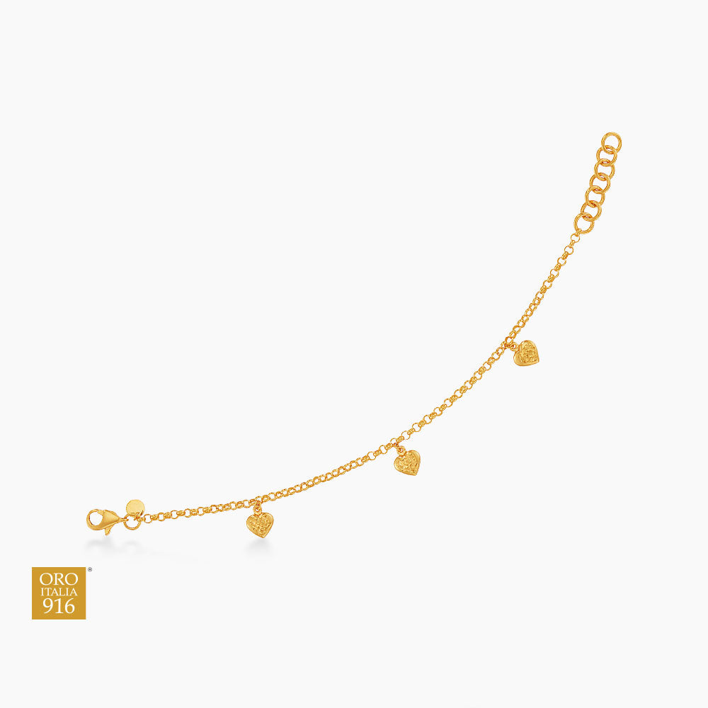 Oro Italia 916 Yellow Gold Bracelet GW54951225-BBY (for baby) (22K Gold)