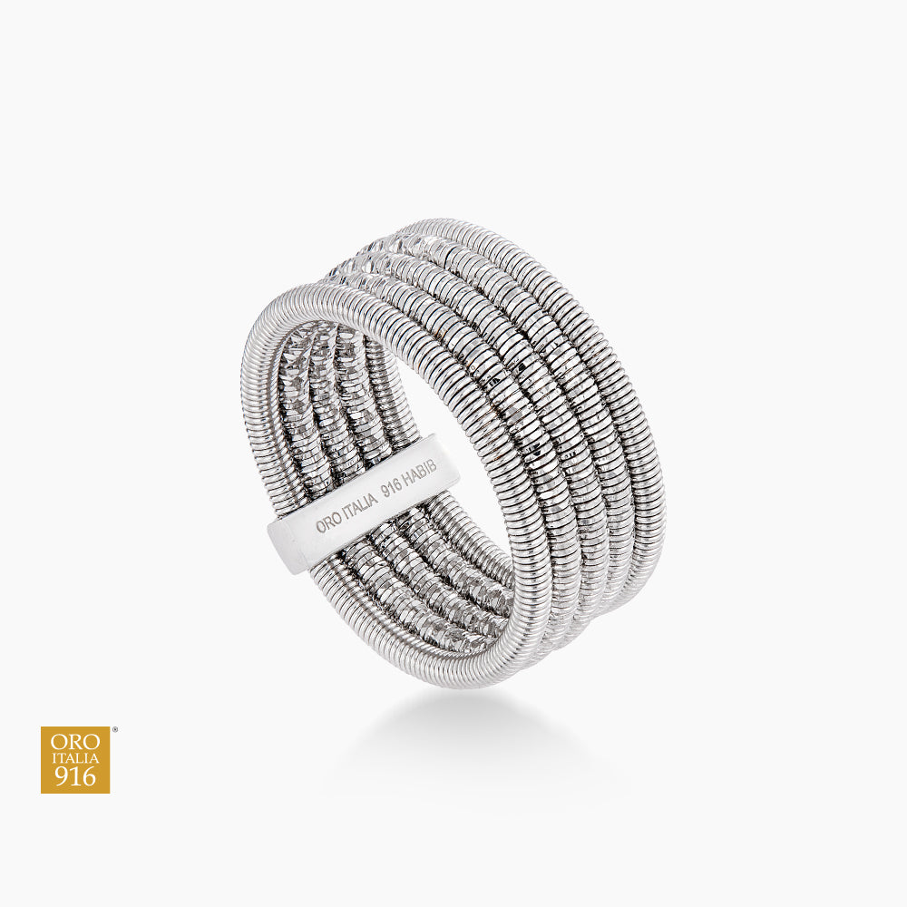 Oro Italia 916 White Gold Ring GR61870326(WG) (22K Gold)