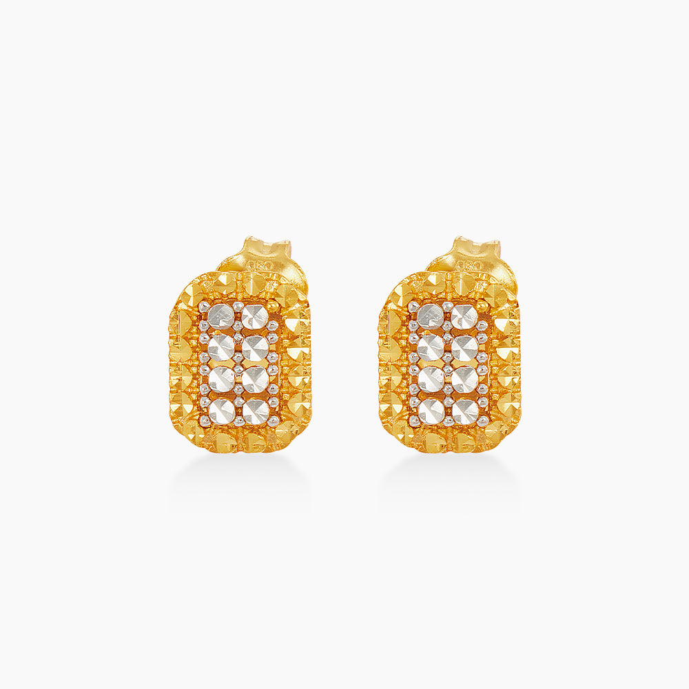 LUMINA | Oro Italia 916 Yellow and White Gold Earrings GE78020426(YW)-BI (22K Gold)