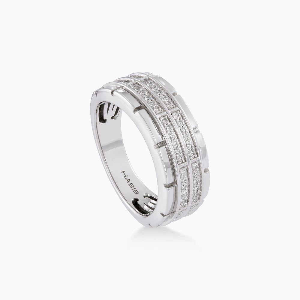 Diamond Men's Ring in 925 Silver Palladium 275330626(PLD)