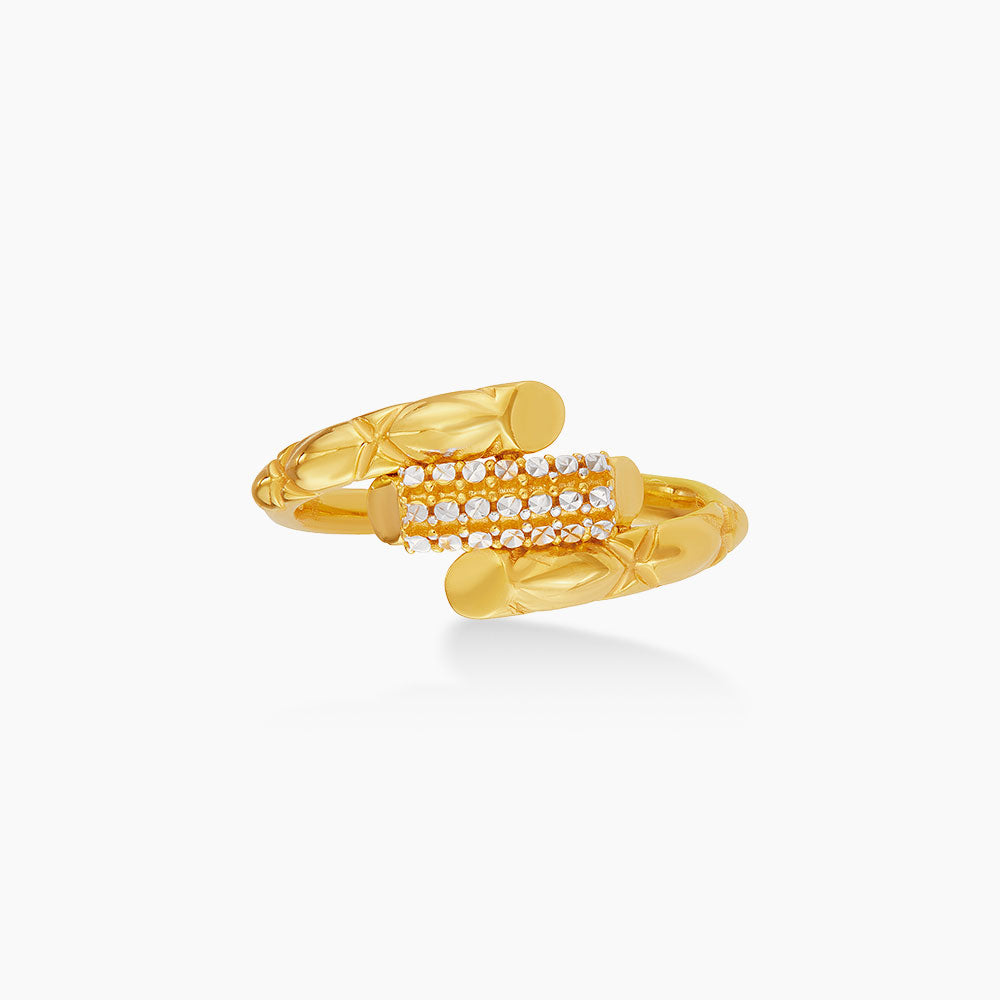 Oro Italia 916 Yellow and White Gold Ring GR61361225(YW)-BI (22K Gold)