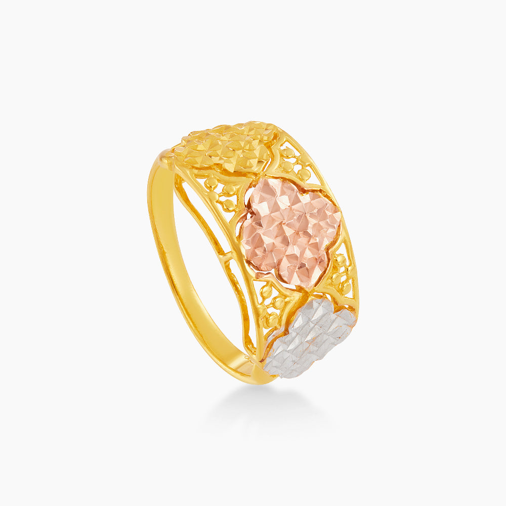 916/22K Yellow, White and Rose Gold Ring 6200194YWR
