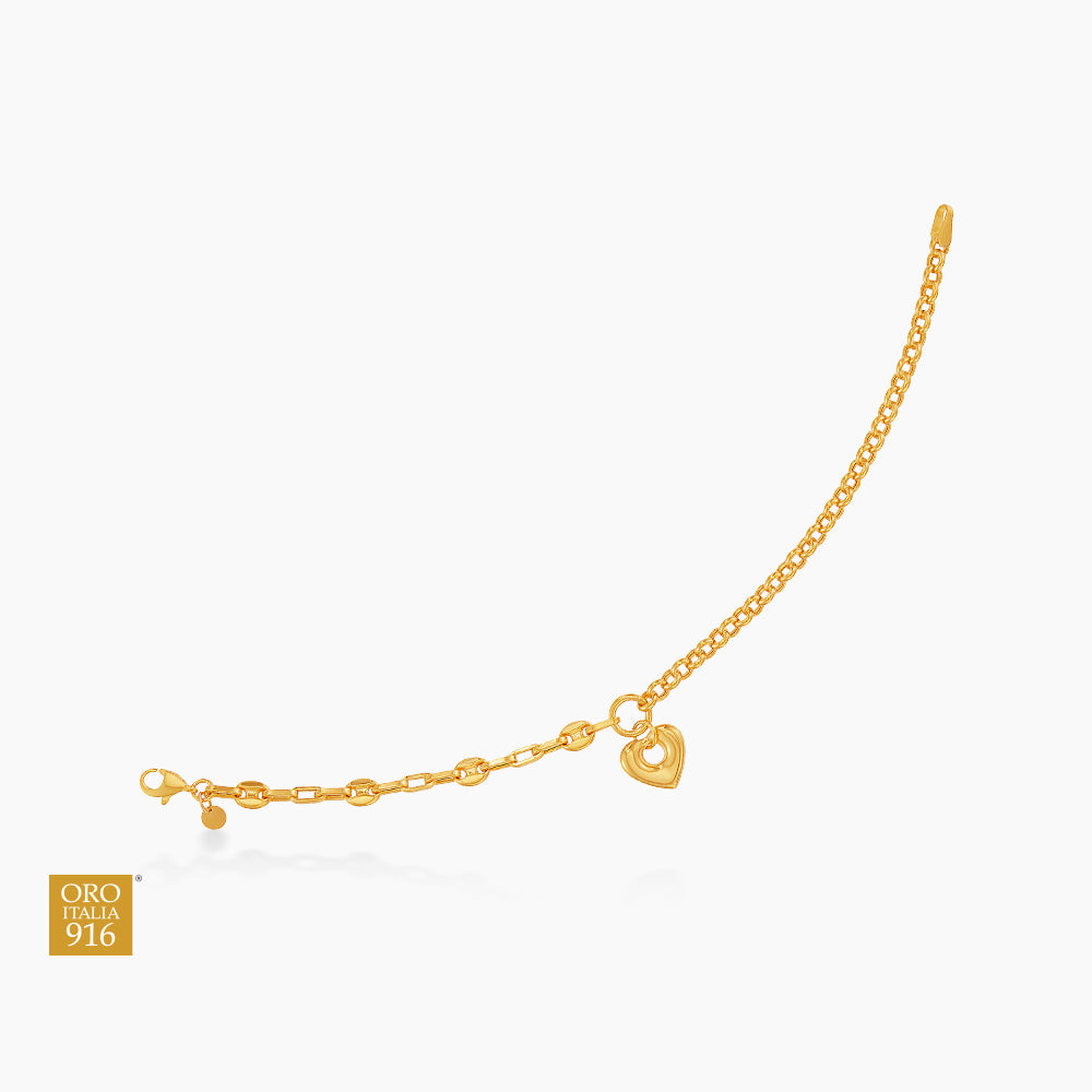 Oro Italia 916 Yellow Gold Bracelet GW54881225 (22K Gold)