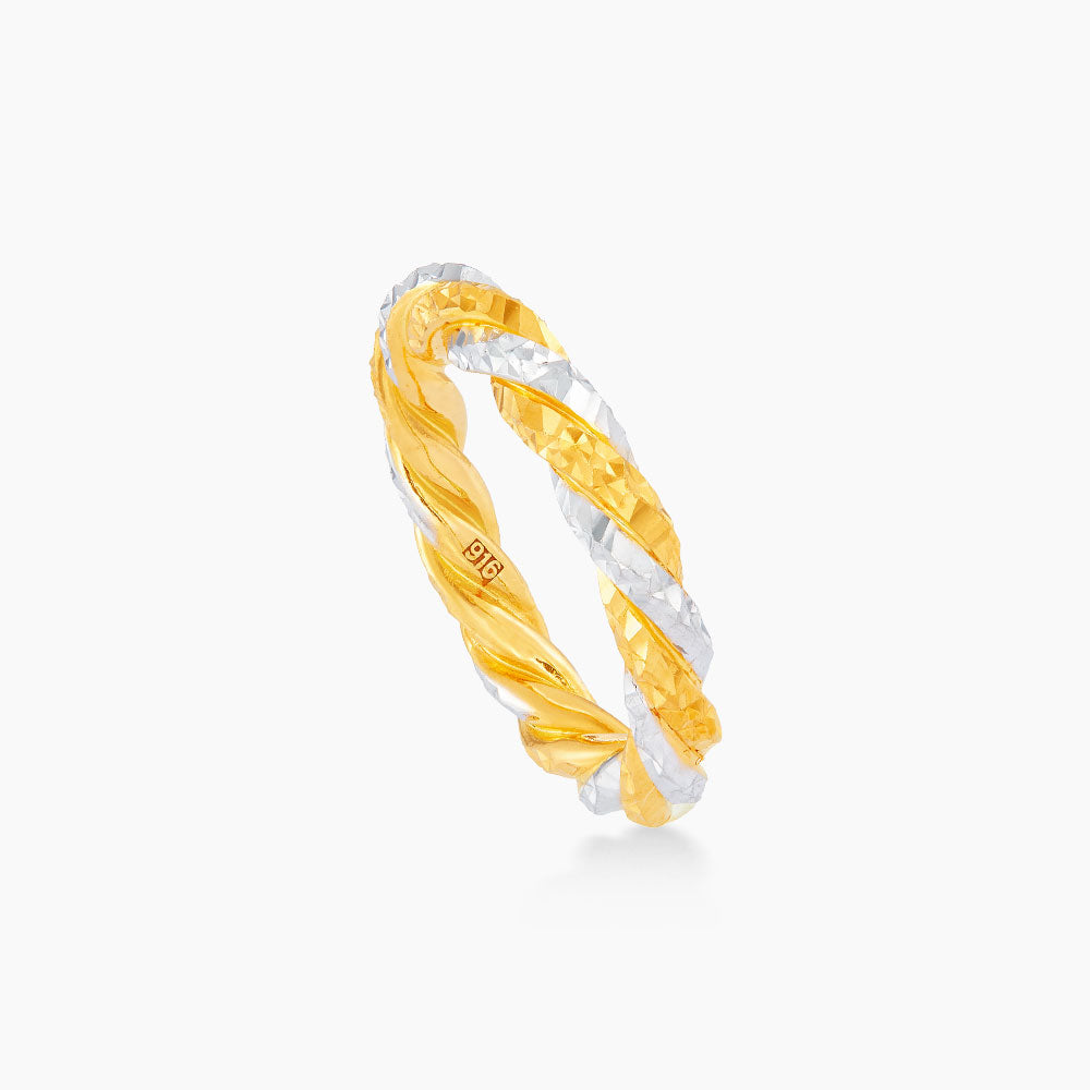 916/22K Yellow and White Gold Ring R4517(L)