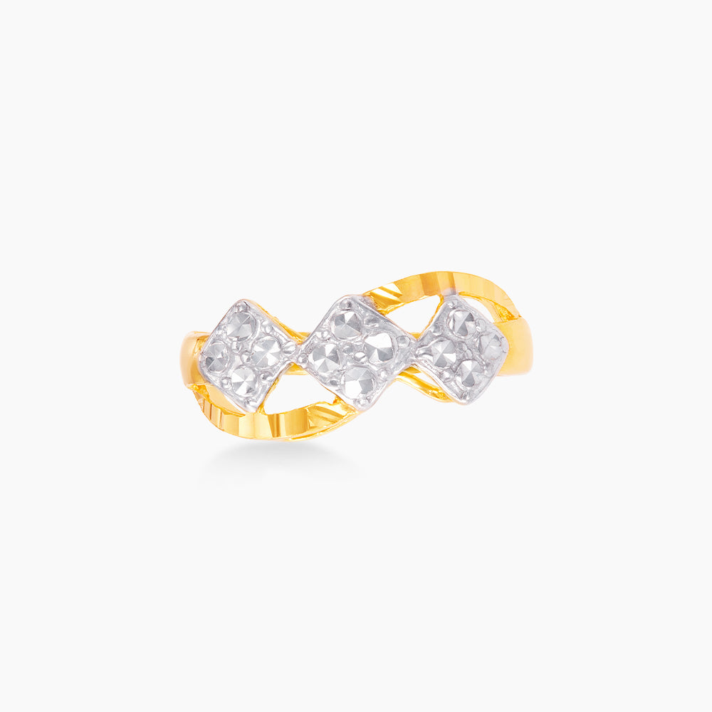 916/22K Yellow and White Gold Ring R9601224