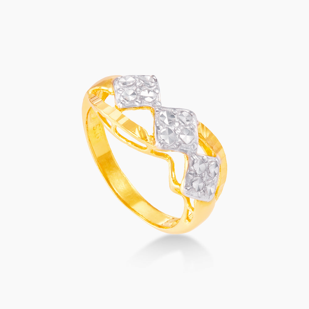 916/22K Yellow and White Gold Ring R9601224
