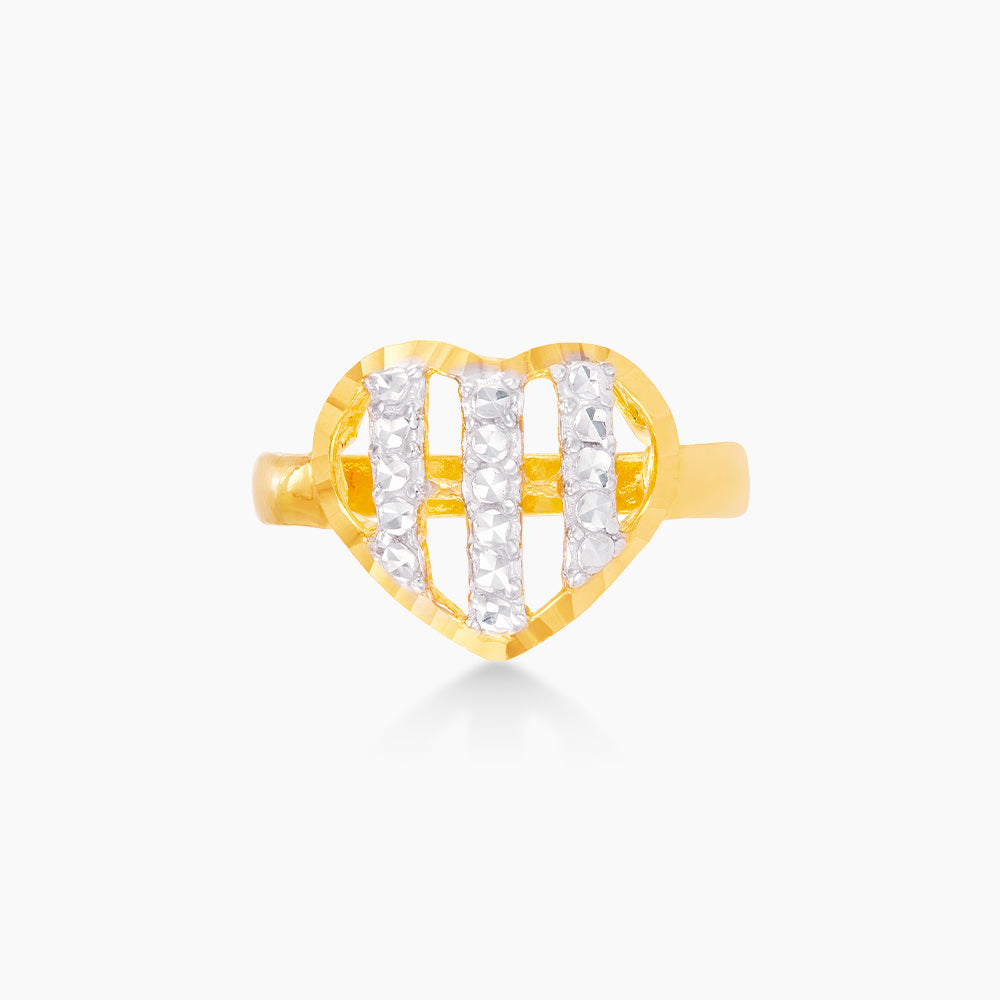 916/22K Yellow and White Gold Ring R9621224(D4)