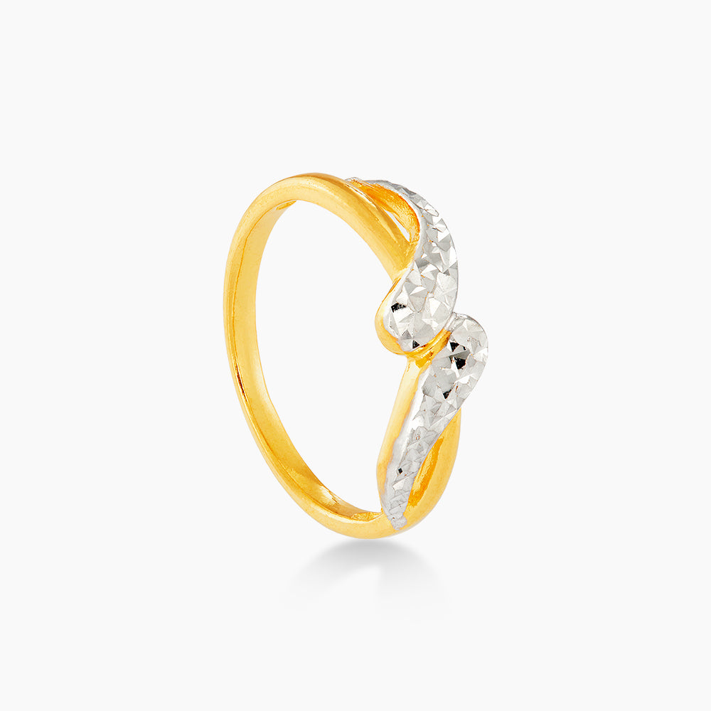 916/22K Yellow and White Gold Ring RG16860124(C)