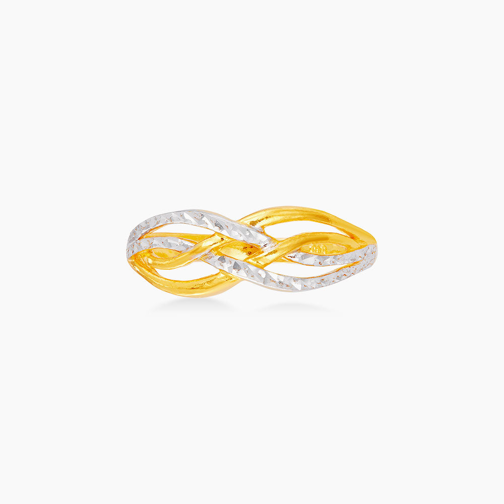916/22K Yellow and White Gold Ring RG17580725-BI