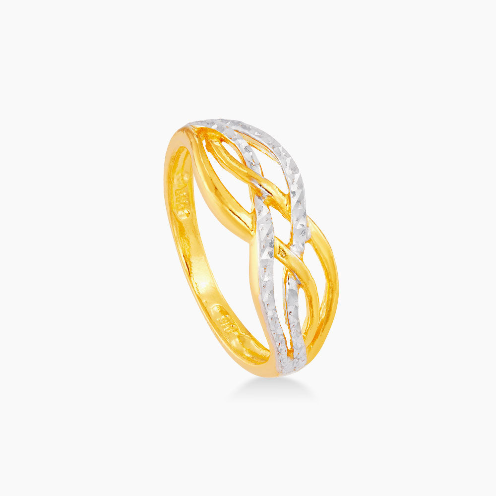 916/22K Yellow and White Gold Ring RG17580725-BI