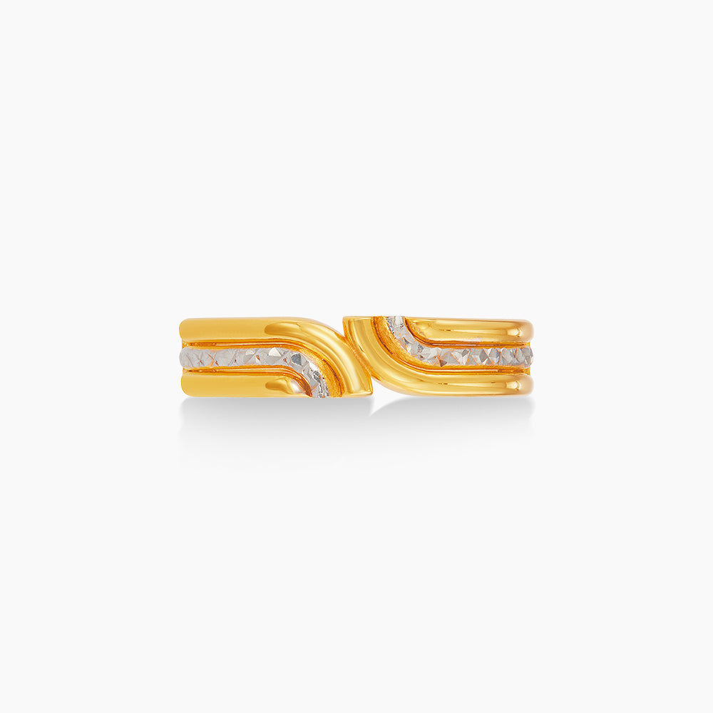 Oro Italia 916 Yellow and White Gold Ring GR62210426(YW)-BI (22K Gold)