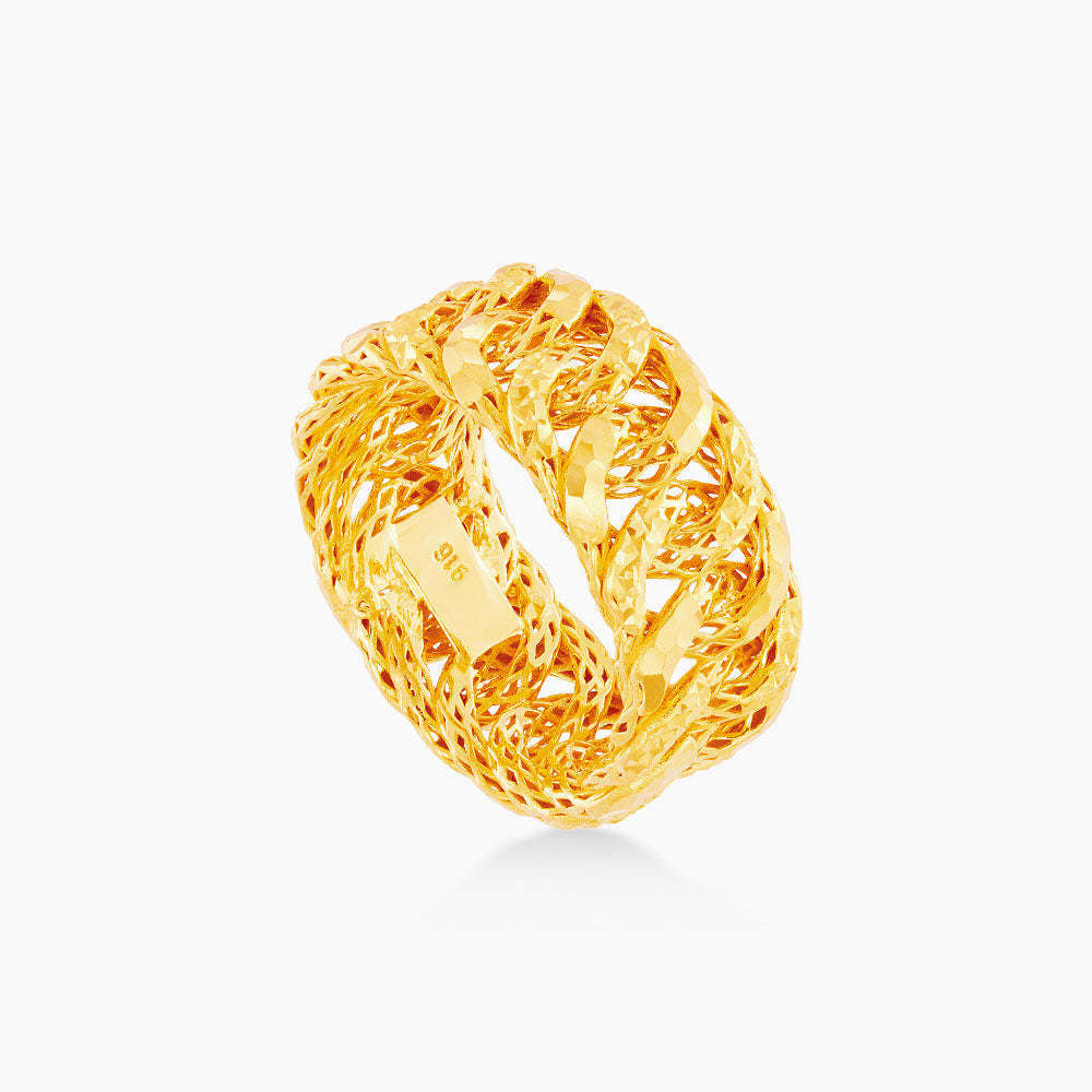 916/22K Yellow Gold Ring RRM044051024(A)