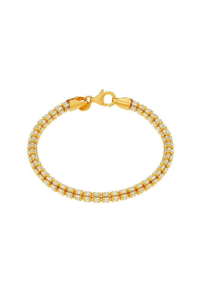 GRANITA | Oro Italia 916 Yellow and White Gold Bracelet GW51991024(5YW)-BI (22K Gold)