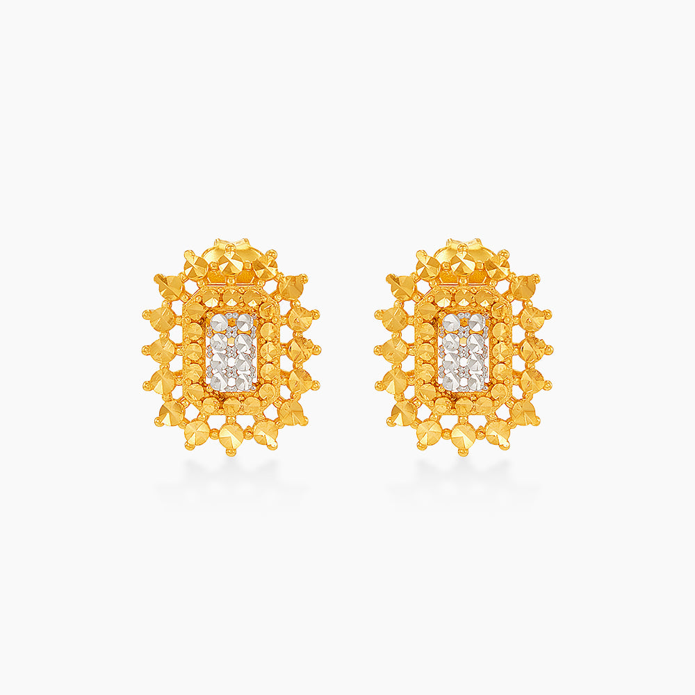 LUMINA | Oro Italia 916 Yellow and White Gold Earrings GE78010426(YW)-BI (22K Gold)