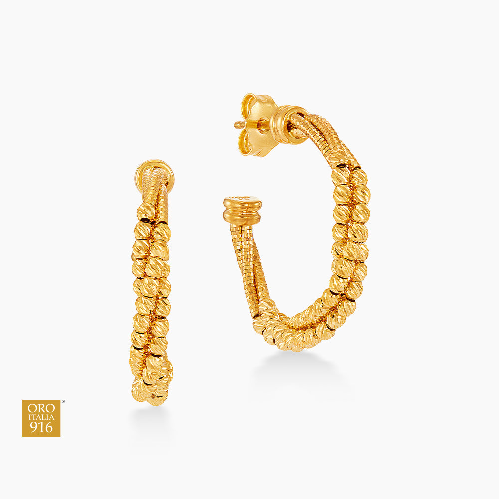 CAVO | Oro Italia 916 Yellow Gold Earrings GE77960326 (22K Gold)