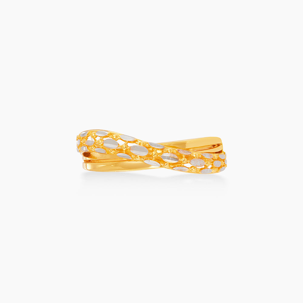 Oro Italia 916 Yellow and White Gold Ring GR62570526(YW)-BI (22K Gold)
