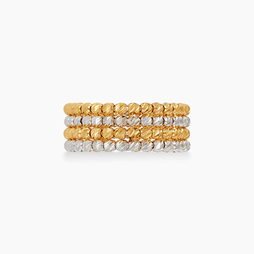 Oro Italia 916 Yellow and White Gold Ring GR61990326(YW)-BI (22K Gold)