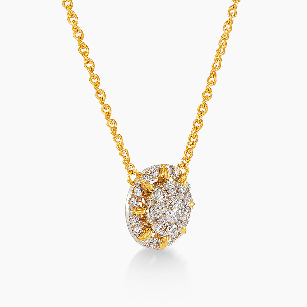 Diamond Necklace in 750/18K Yellow and White Gold 274910426(N)