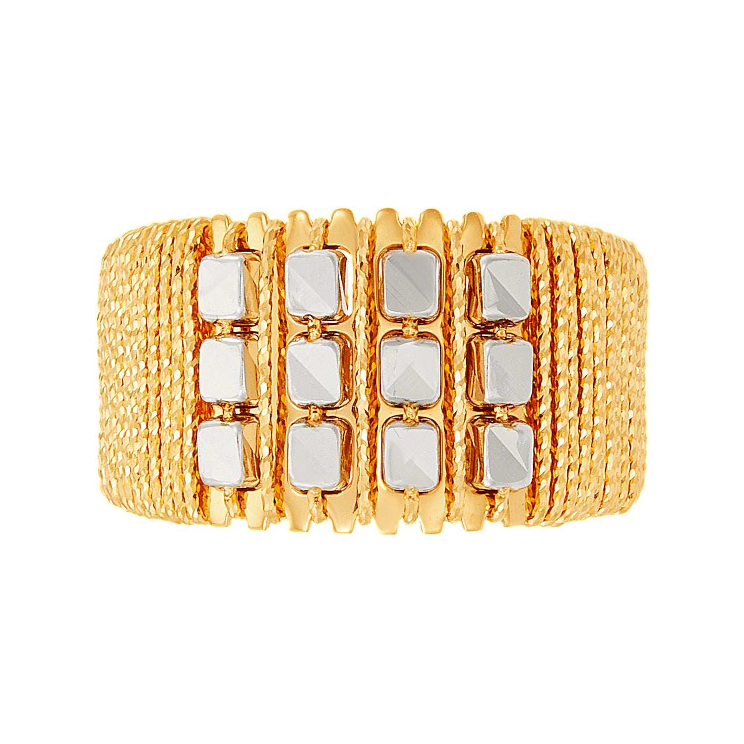 SICILIA | Oro Italia 916 Yellow and White Gold Ring GR57861224(YW)-BI (22K Gold)